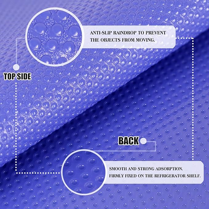 Daixers 10Pcs Refrigerator Liners, Washable Fridge Liner Shelf Mats Refrigerator Pads for Cupboard Cabinet Drawer Home Kitchen Accessories Organization (Purple)