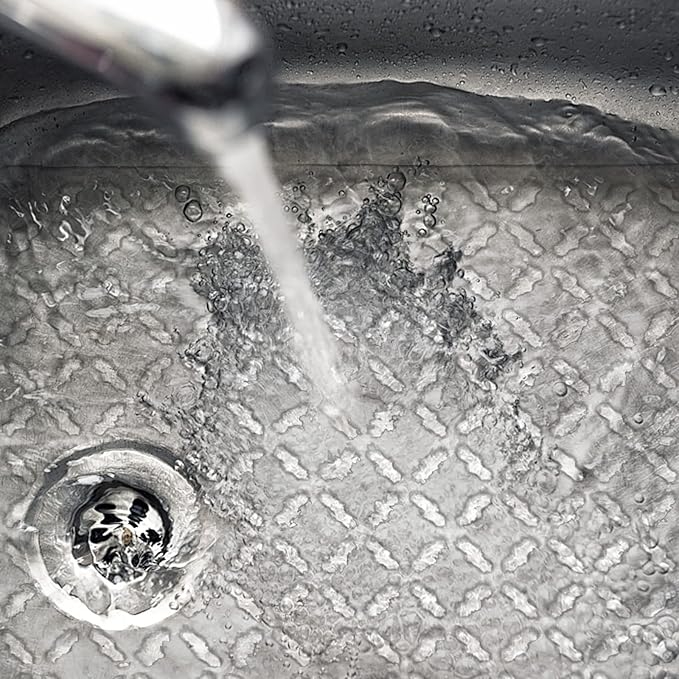 Qulable 2Pack Kitchen Sink Mat for Stainless Steel/Ceramic Sinks, PVC Eco-friendly Protectors for Bottom of Kitchen Sink, Adjustable, Fast Draining, Dots Design, 11.8x15.7 (Translucent)