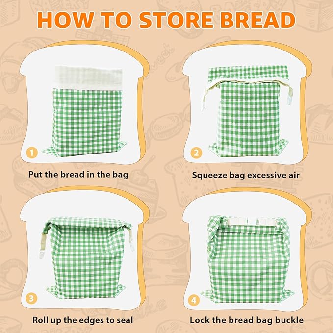Large Beeswax Bread Bags for Sourdough, 13"W x 17"H Reusable Cotton Material, Ideal for Sourdough Bread Storage to Keep Fresh Lock Moisture Bread Boxes (2 Pack)