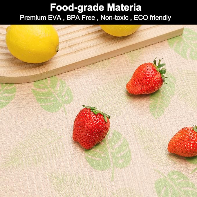 Cooyes Shelf Liner – Premium Non-Adhesive Cabinet & Drawer Liner for Kitchen – Waterproof Shelf Paper with Modern Pattern – Durable EVA Cabinet Mat – Easy to Cut (17.5" W x 78.7" L)