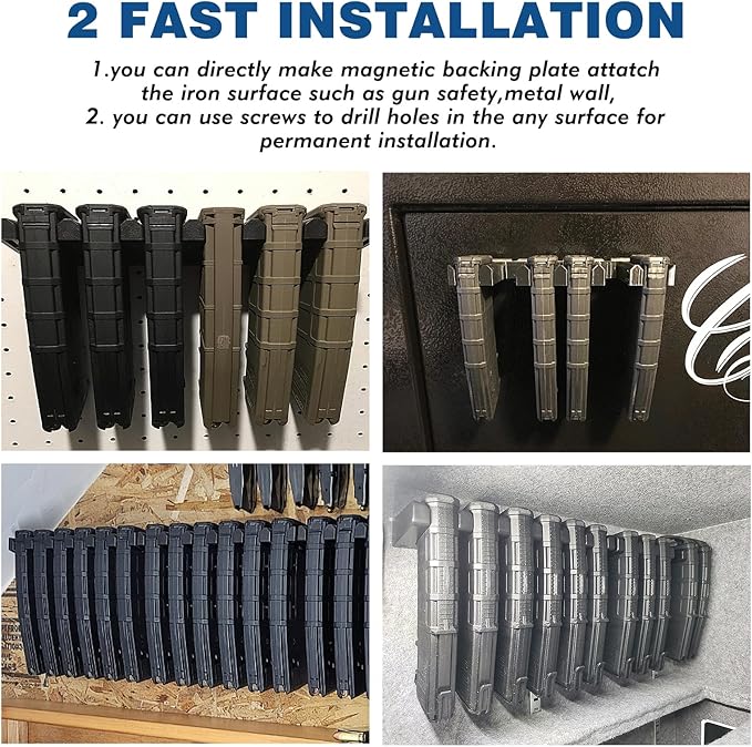 PMAG Rack Wall Mount,Mag Holder|AR Magazine Hodler|Wall Mount Display Mag Storage,Home Magazine Storage Rack,Mag Rack for Gun Safe,Locker,Cabinet,Wall