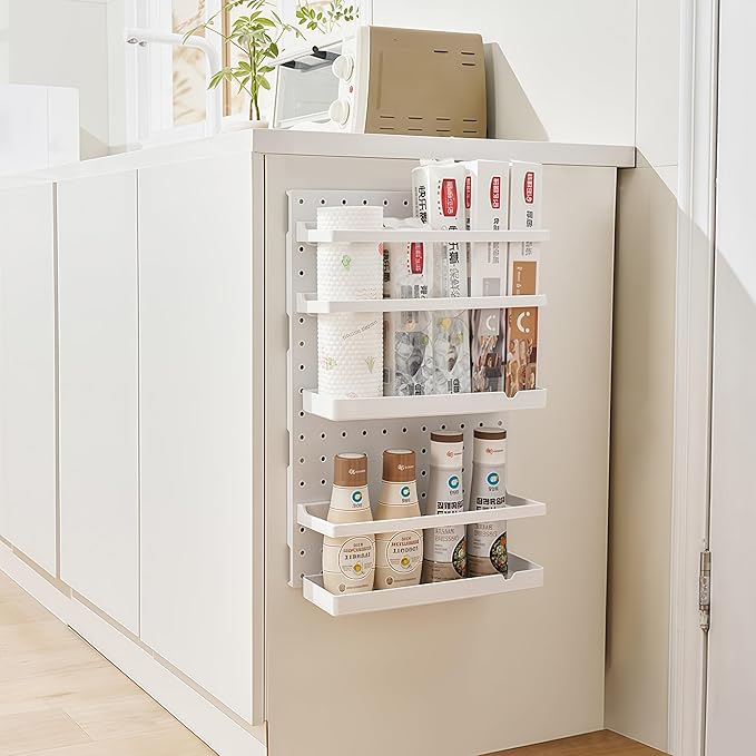 Spice Rack Organizer,Adhesive Shelf,No Drilling Kitchen Spice Holder and Organizer,Wall Mount Space-Saving Storage for Kitchen,Bathroom,Cabinets,Style1