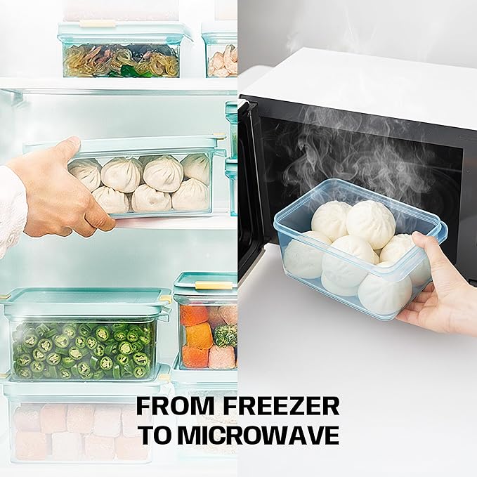 LocknLock HFL103 Freezer Fit Plastic Food Storage Container with Lid for Kitchen, Lunch, Meal Prep, and Leftovers, BPA-Free, Airtight, Leakproof, Microwave, Dishwasher-Safe, 1.05L