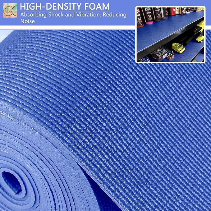 Foam Toolbox Liner Shelf Liner, Thickened Durable Pad Tool Box Mat for Protecting Your Tools, Work Surfaces, Garage, Chest (Blue, 16 inch*16 ft)