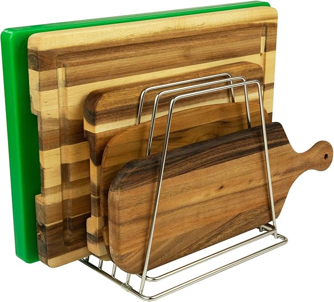 Thirteen Chefs Professional Kitchen Cutting Board Organizer, 1" Slot Stainless Steel Rack Fits Baking Sheets and Pans, NSF Approved for Commercial Restaurants