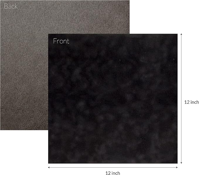 S.E.I Midnight Velvet Paper, Felt Fabric For Drawer and Jewelry Box Liner, 12" x 12" - 12 Sheets