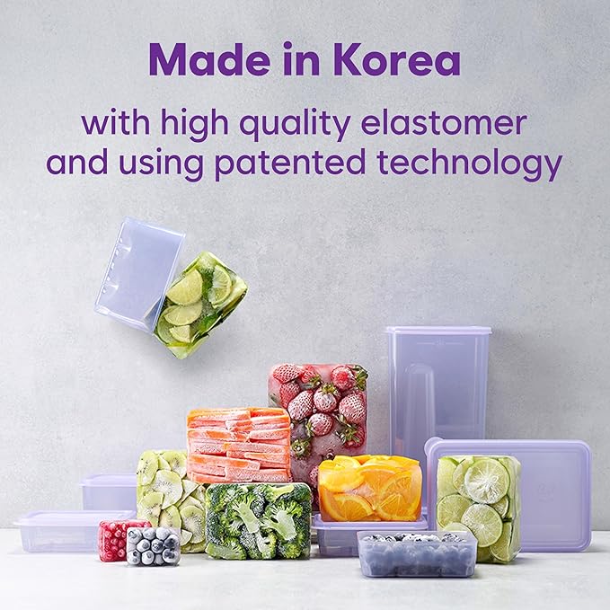 THX_SOYOON Twist-Release Freezer Containers, for Soup&Sauce pack,12pcs Flexible When Frozen | Anti-Break, BPA-Free, Stackable | Made in Korea