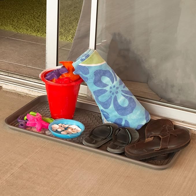 SassiLeaf Multi-Purpose Tray in Decorator Colors - 30” L x 15” W x 1.20” H (Saddle Brown Set of 2)