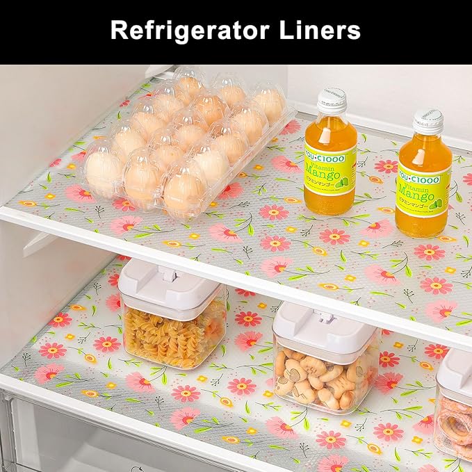 Cooyes Shelf Liner – Premium Non-Adhesive Cabinet & Drawer Liner for Kitchen – Waterproof Shelf Paper with Modern Pattern – Durable EVA Cabinet Mat – Easy to Cut (17.5" W x 197" L)