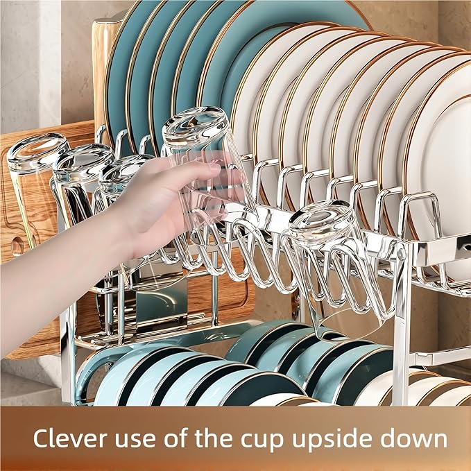 Kitchen Bowl and Dish Storage Rack Sink Bowl and Dish Knife Storage Rack Home countertop Multi Functional Drain Rack