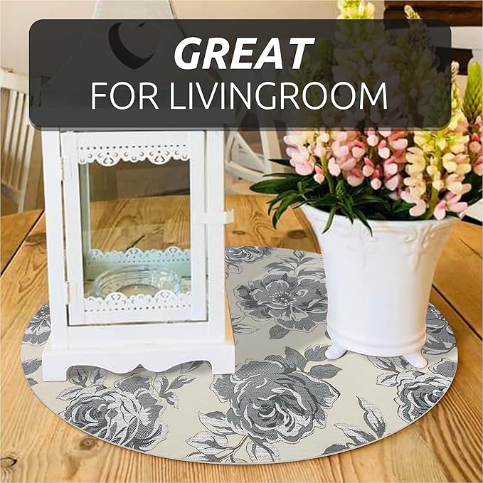 12X120 Inch Shelf Liner for Kitchen Cabinets, PVC Drawer Liner for Dresser Non-Slip Bathroom, Non-Adhesive Cabinet Liner Washable (Black Flower)(3 Roll)