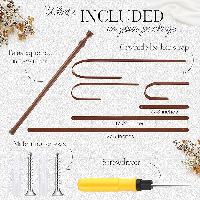Vicenpal 15.5 Inch Retractable Kraft Paper Roll Holder Dispenser Wall Mounted Butcher Paper Holder Roller for to Do Lists, DIY Drawing, Taking Note, Artwork, Creative(Brown)