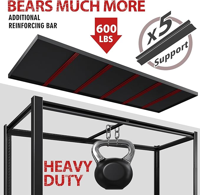 REIBII Garage Shelving 78" H, Garage Storage Shelves Heavy Duty Shelving Unit Load 3000LBS, 5 Tier Adjustable Metal Shelves for Warehouse, Basement, Pantry, Factory, 55" W x 26" D x 78" H