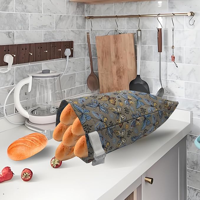 Strong Hammer Bread Bags: Ultimate Sourdough Storage & Freezer Bag | Reusable Cotton Beeswax Wraps with Liner Keep Homemade, Baguette Bread Fresh Longer