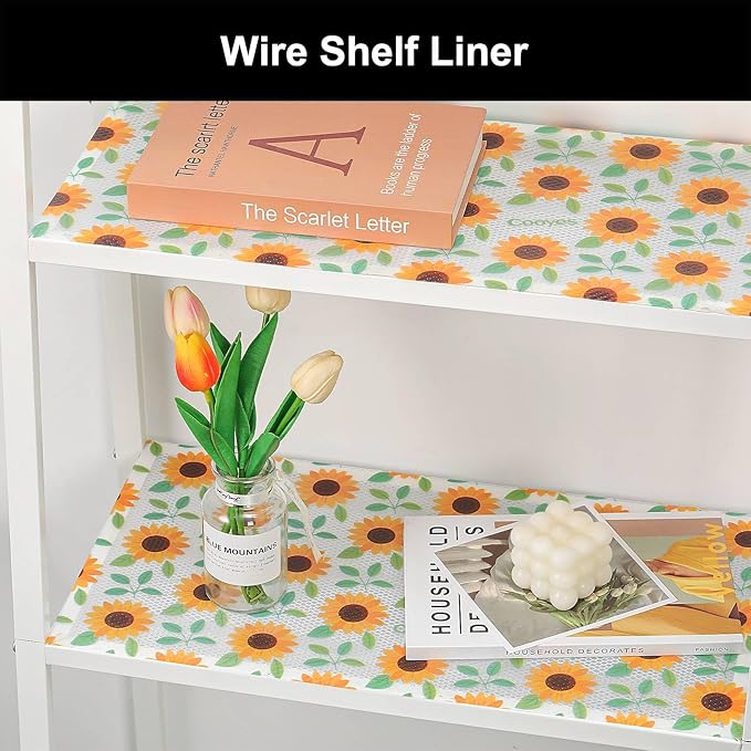 Cooyes Shelf Liner – Premium Non-Adhesive Cabinet & Drawer Liner for Kitchen – Waterproof Shelf Paper with Modern Pattern – Durable EVA Cabinet Mat – Easy to Cut （24" W x 120" L）