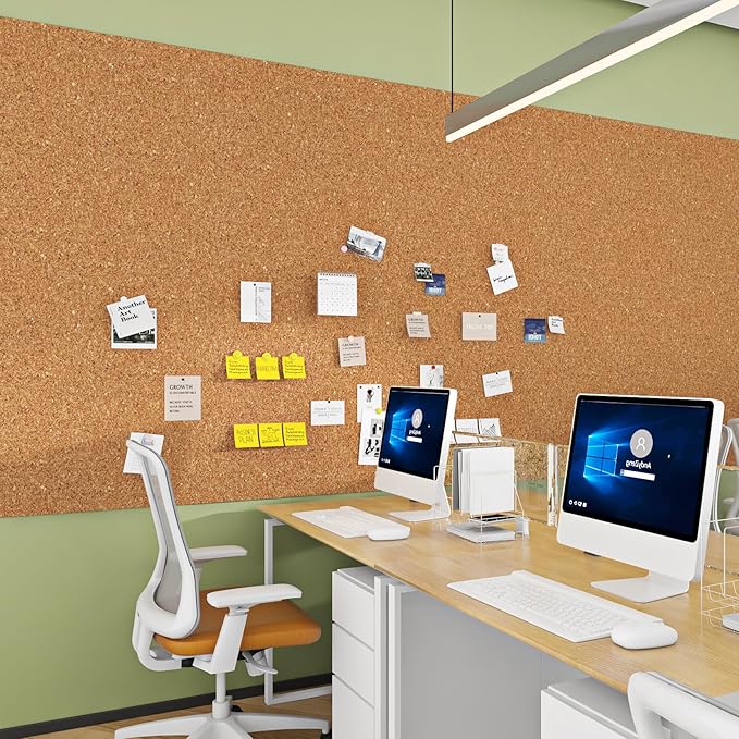 Livelynine Adhesive Cork Board Roll Peel and Stick Cork Shelf Liner Contact Paper for Drawers Cabinets Self Sticky Wallpaper Rolls 17.3x39 Bulletin Boards for Walls Alternative Sheets Tiles Coasters
