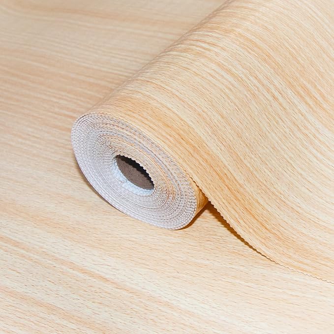 Drawer Shelf Liner for Kitchen Cabinets Non-Adhesive, Non Slip Shelf Paper Waterproof Thickened Cabinet Liners for Shelves, Strong Grip Mats for Cupboard, Dresser, Pantry, Beige, 17.5 in x 39.37 FT