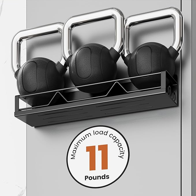 Mystozer 16.9 Inch Wide Large Capacity Magnetic Spice Rack for Refrigerator, 4 Pack Metal Fridge Shelf, Black