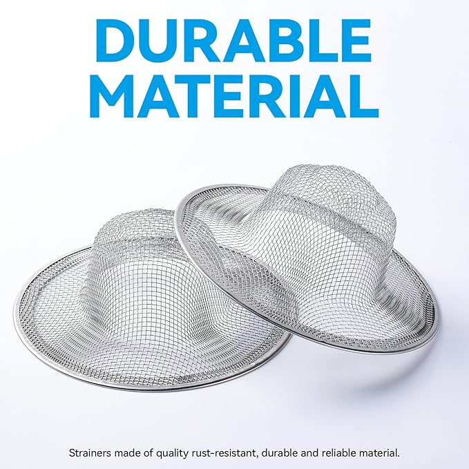 HNYYZL 4.5" Top / 2.5" Basket Small Drain Strainer, 2Pcs Sink Drain Hair Catcher, Bathroom Sink Strainer,Drain Mesh Baskets for Laundry