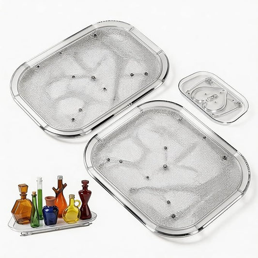 2 Pack Fridge Lazy Susan Organizer, 360° Rotating Refrigerator Lazy Susan Turntable, Clear Acrylic Fridge Organizer for Kitchen, Pantry, Countertop Storage