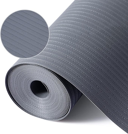 Mcrbeay Shelf Liner Non Adhesive, Washable Cabinet Liners for Shelves, Waterproof Durable Non-Slip Drawer Liners for Kitchen Cabinets, Cupboard, Pantry, Gray 12" X 20'
