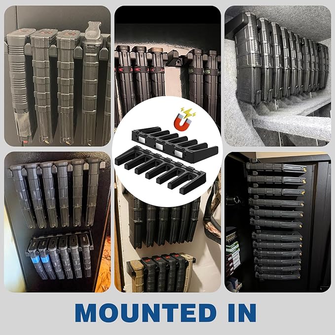 PMAG Rack Wall Mount,Mag Holder|AR Magazine Hodler|Wall Mount Display Mag Storage,Home Magazine Storage Rack,Mag Rack for Gun Safe,Locker,Cabinet,Wall
