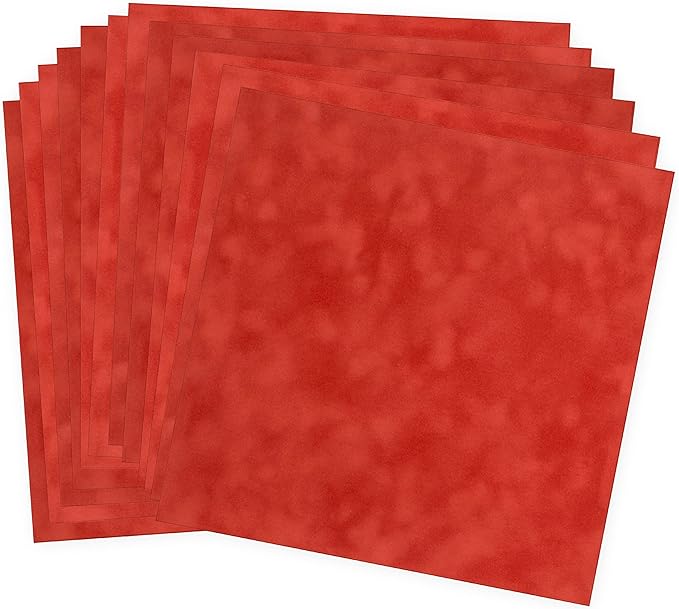 S.E.I Rust Velvet Paper, Felt Fabric For Drawer and Jewelry Box Liner, 12" x 12" - 12 Sheets