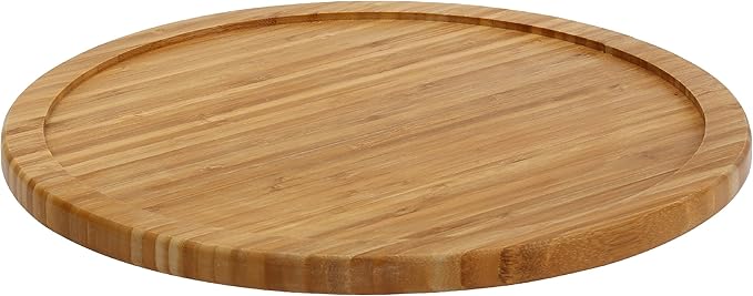 YBM Home Bamboo Wooden Non-Skid Spinner for Kitchen, Pantry, Fridge, Cupboards, or Counter Organizing, Fully Rotating Organizer