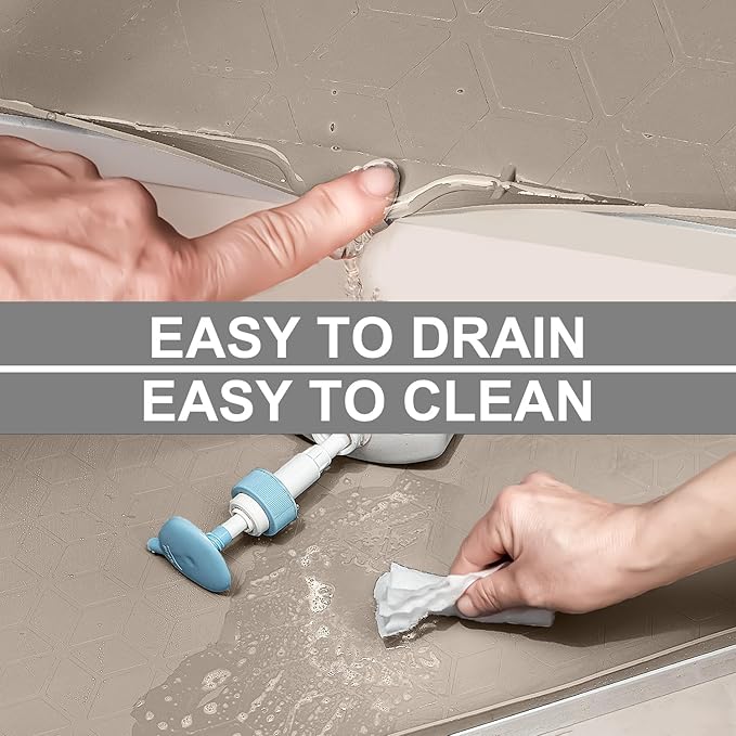 CANIVI Under Sink Mat, 31" x 22" Waterproof Silicone Under Sink Tray for Kitchen & Laundry Cabinets, Kitchen Cabinet Shelf Protector, Up to 3.2 Gallons Liquid, Fits 36 inch Standard Cabinet(Apricot)