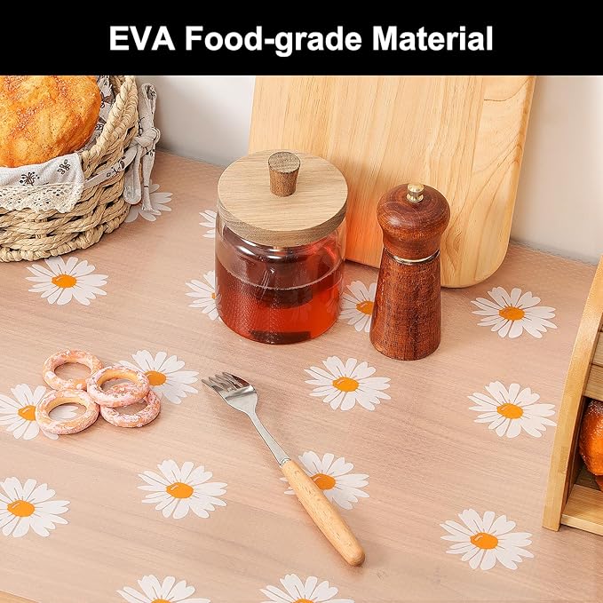 Cooyes Shelf Liner – Premium Non-Adhesive Cabinet & Drawer Liner for Kitchen – Waterproof Shelf Paper with Modern Pattern – Durable EVA Cabinet Mat – Easy to Cut （24" W x 360" L）