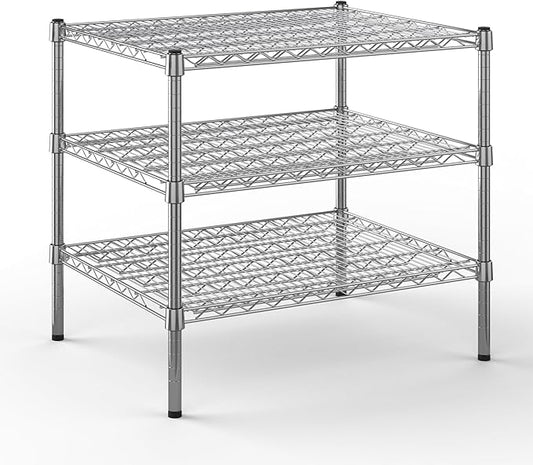 24" Deep x 30" Wide x 27" Height Wire Shelving Kit | 3-Tier | NSF Commercial Storage Rack Unit