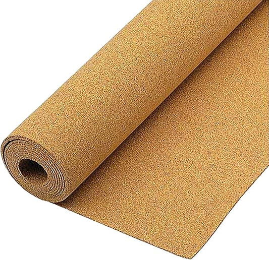 Natural Cork Board Textured Vinyl Wrap Underlayer Shelf Sheet Roll Drawer Liner (17.8 inches x 6.5ft)