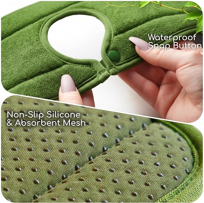 The Original Ternal Sinkmat Drip Catcher & Splash Guard, Faucet Mat for Sinks – Absorbent Microfiber, Machine Washable Counter Protector & Drying Mat for Kitchen, Bathroom or RV [Moss Green, XL]
