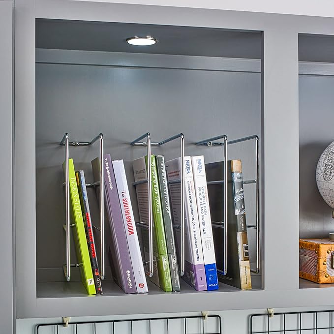 Rev-A-Shelf U-Shaped Wire Tray Divider, Baking & Cookie Sheet Organizer for Wall or Base Kitchen Cabinets with 3.25" Face Opening, Chrome, 596-10CR-52