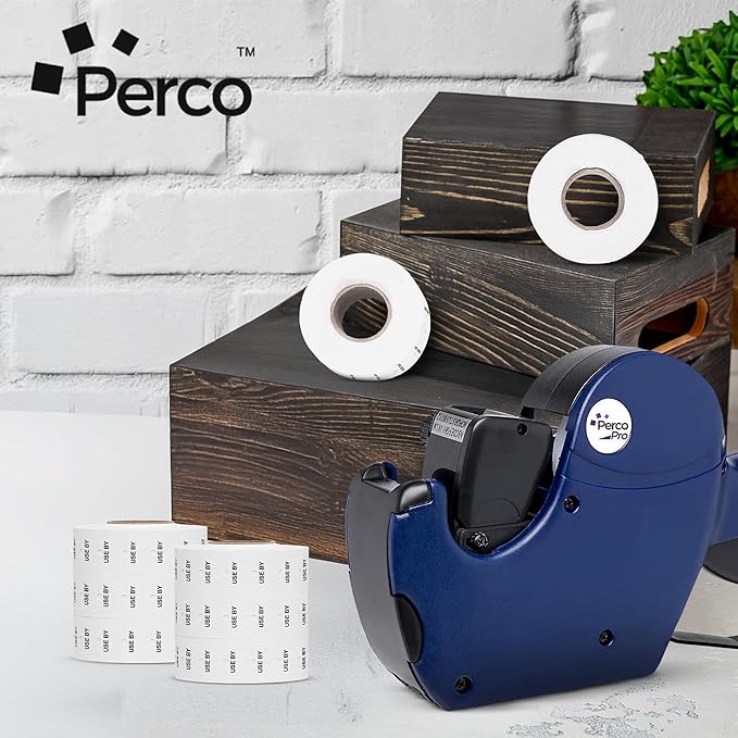 Perco Use by 1 Line Labels - 4 Sleeves, 32,000 "Use by Labels for Perco Lite, X, Plus and Pro 1 Line Date Guns