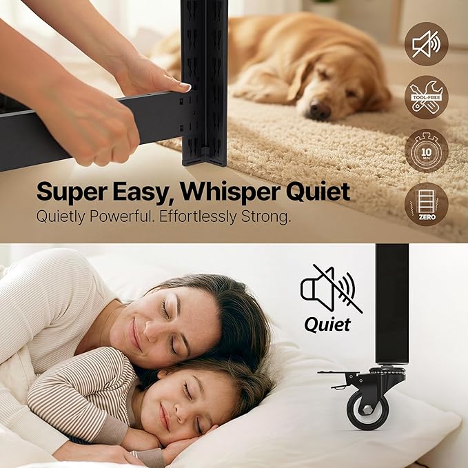 HOMEDANT House 24.4" 5-Tier Metal Rolling Cart Shelf Rack Casters Heavy Duty Laminated Wheel Shelving Unit Adjustable Utility Storage Shelves Shelf Kitchen Garage Black 1Pack