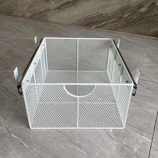 Pull Out Closet Drawer for Clothes | Sliding Wire Basket for Wardrobe Cabinets | Roll Out Storage Organizer | Side Mounting | for Home, Kitchen,Pantry