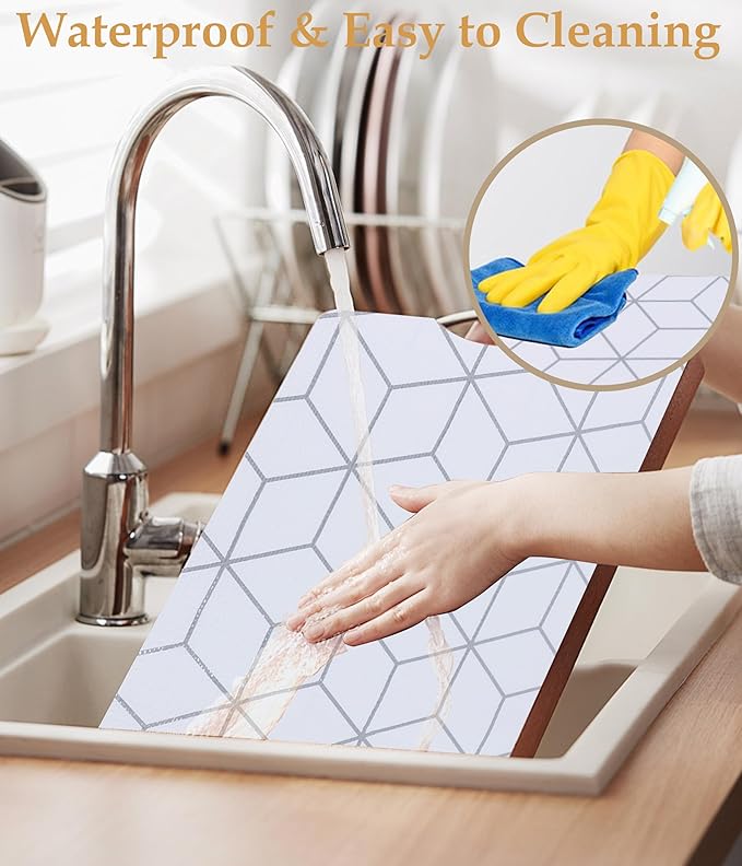 Shelf Drawer Liner Non Slip 10 Inch Wide X 20 Ft Non Adhesive Kitchen Cabinet Paper Liner Waterproof Pantry Shelves Closet Liner Strong Grip Refrigerator Cupboard Bathroom Shelf Mat Under Sink