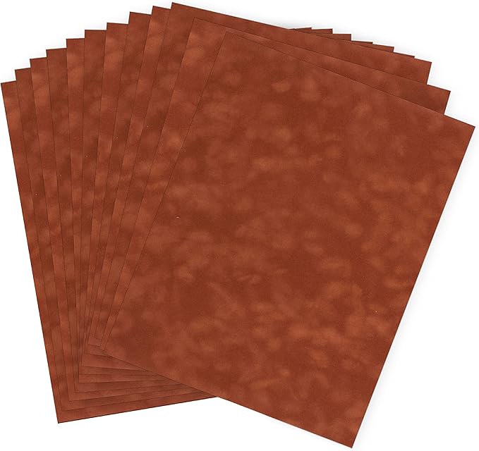 S.E.I Nutmeg Velvet Paper, Felt Fabric For Drawer and Jewelry Box Liner, 8.5" x 11" - 12 Sheets