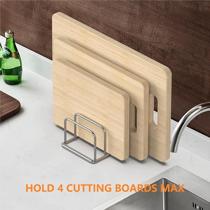 Cutting Board Rack 2pcs Kitchen Cabinet Organizer, Steel Cookware Holder, Divided with 5 For Chefs,Baker Offer A Space-Saving Solution
