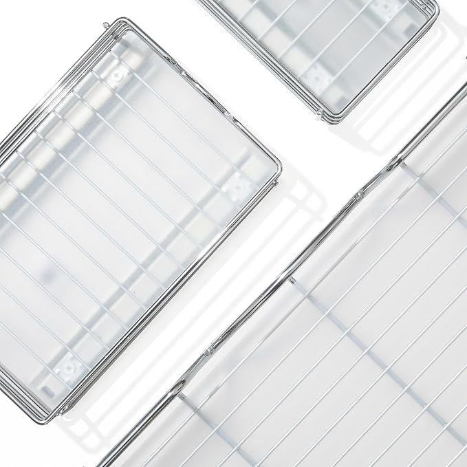 HOLDN' STORAGE Hard Plastic Liner for Pull Out Shelf, Fits Pull Out Cabinet Organizer 21" W x 20" L - Shelf Protector Liner, Clear Frosted
