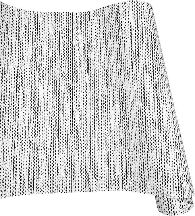 Yifasy 32.8ft Roll Black and White Shelf Liner Peel and Stick Wallpaper Decor Wall Furniture Drawer Lining Paper Waterproof 17.7 Inch Wide (L-393.7x17.7 Inch)