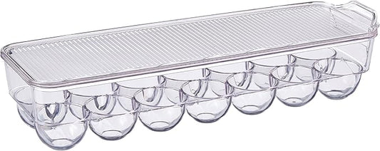 Dial Industries Fridge Egg Storage Holder, 14 Egg Container with Lid