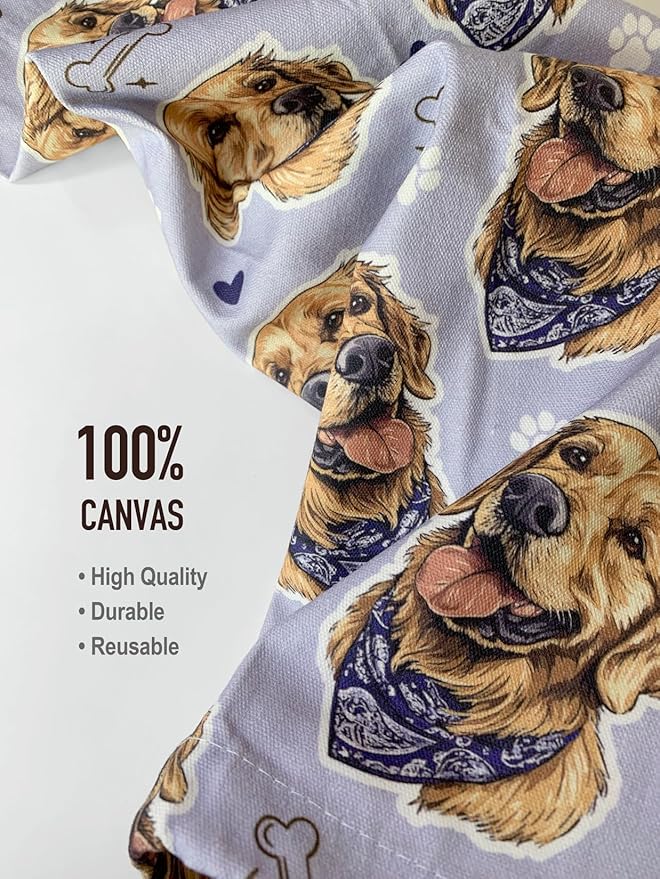 Hglian Dog Plastic Bag Holder,Golden Retriever Grocery Bag Holder Storage Organizer for Kitchen Extra Large