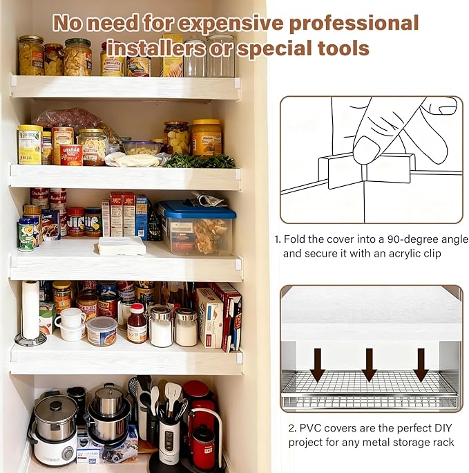 Wire Rack Covers for Shelves, 38*12 inch Wires Shelf Ccover, Shelfs Covers for Wire Shelving, Easy to cut Install Wires Shelf 0.31-inch Thick Moisture Durable Shelfs Liner for Kitchen, Pantry White