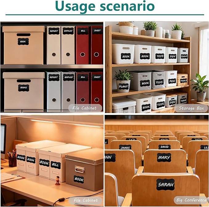 180pcs Chalkboard Labels，Erasable Reusable Blackboard Stickers with 1 Chalk Marker for Mason Jars, Craft Rooms, Weddings, Storage, Pantry Containers and Storage Bin Organize Your Home & Kitchen