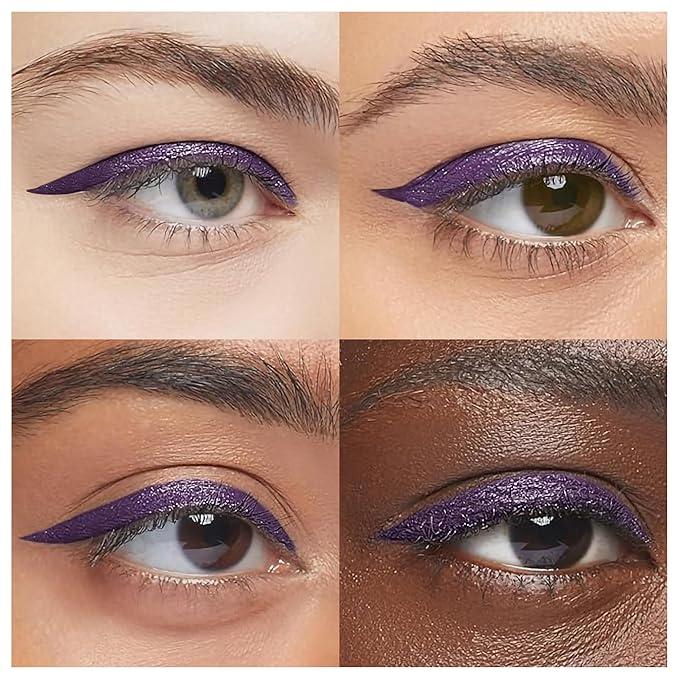 Waterproof Eyeliner - Smudge-Proof Liquid Eyeliner Pen with Precision Tip for Smooth, Long-Lasting Application - Vegan, Hypoallergenic & Gluten-Free Eye Liner - 2mL Purple