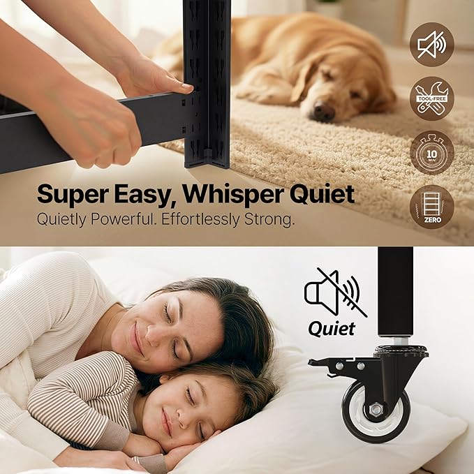 HOMEDANT House 5-Tier Metal Rolling Cart Shelf Rack Casters Heavy Duty Laminated Wheel Shelving Unit Adjustable Utility Storage Shelves Organizer Shelf Kitchen Garage (2, (L) 48.1" W, Black)