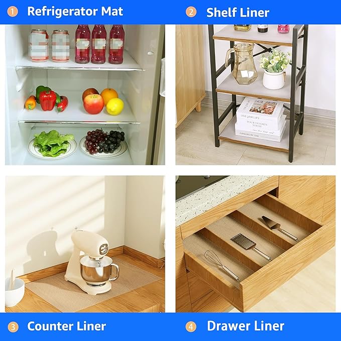 Clear Shelf Liners for Kitchen Cabinets: 22 Inch Wide Large Waterproof Under Sink Mat - 22 in x 28 FT Translucent Non-Adhesive Easy to Cut Cabinet Drawer Liner for Pantry