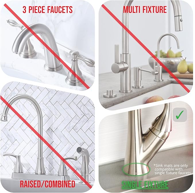 The Original Ternal Sinkmat Drip Catcher & Splash Guard, Faucet Mat for Sinks – Absorbent Microfiber, Machine Washable Counter Protector & Drying Mat for Kitchen, Bathroom or RV [Moss Green]